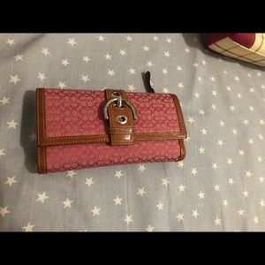 Pink coach wallet